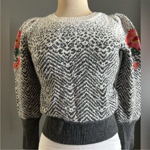 Anthropology Puff Sleeve sweater